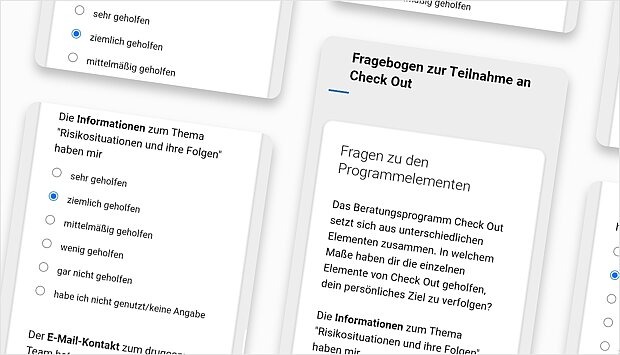 Screenshot zum Programm-Schritt: Nachbefragung